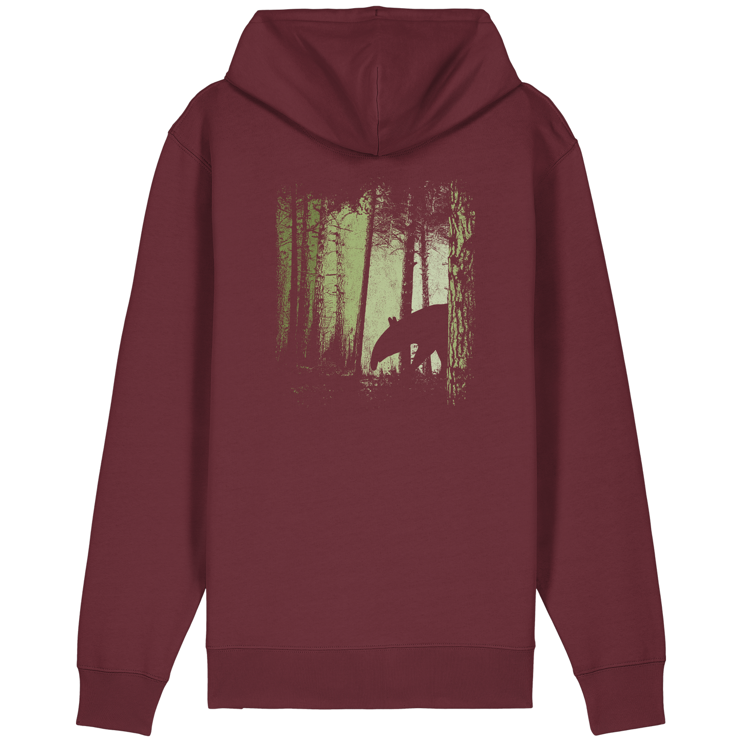 Lässiger Tapir im Zwielicht Wald - Organic Relaxed Zipper
