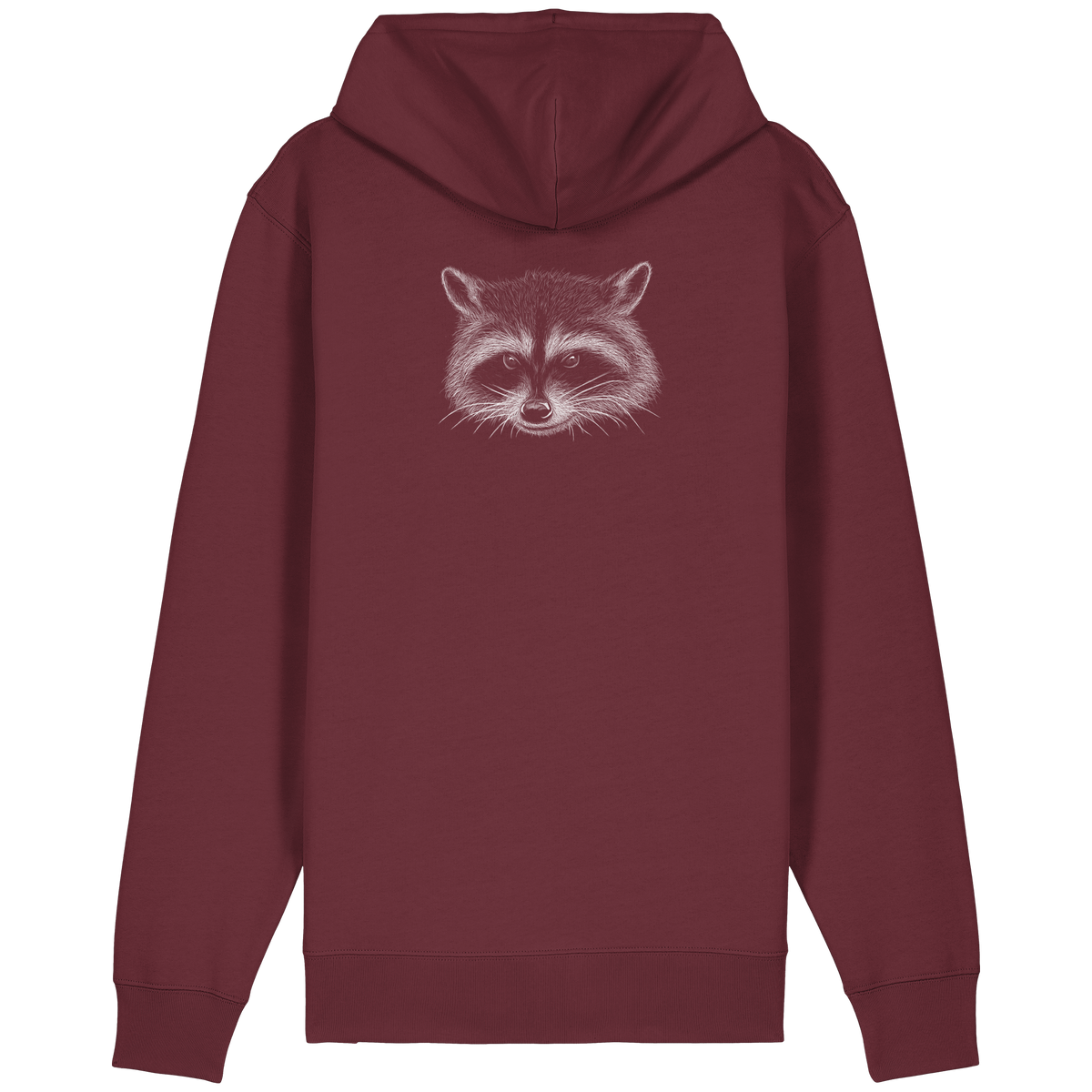 Waschbär Illustration Kritzelkunst - Organic Relaxed Zipper
