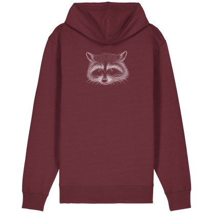 Waschbär Illustration Kritzelkunst - Organic Relaxed Zipper