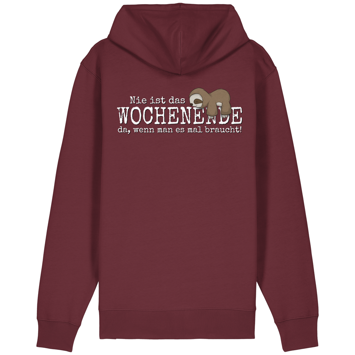 Kawaii Faultier Wochenende - Organic Relaxed Zipper