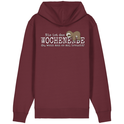 Kawaii Faultier Wochenende - Organic Relaxed Zipper