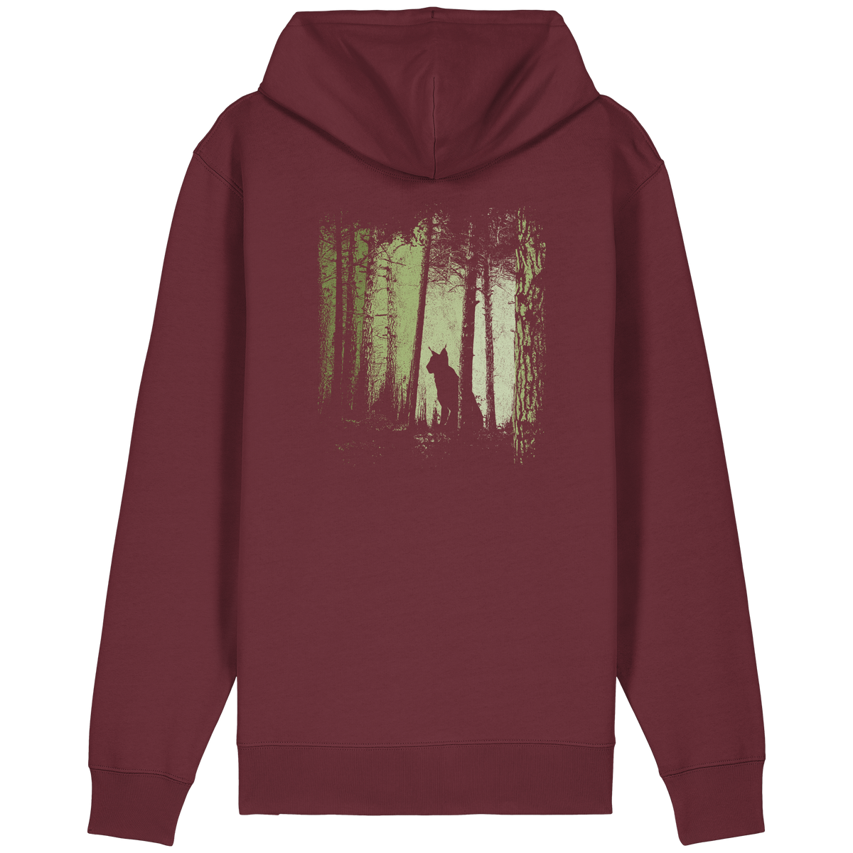 Luchs Wildkatze im Zwielicht Wald - Organic Relaxed Zipper