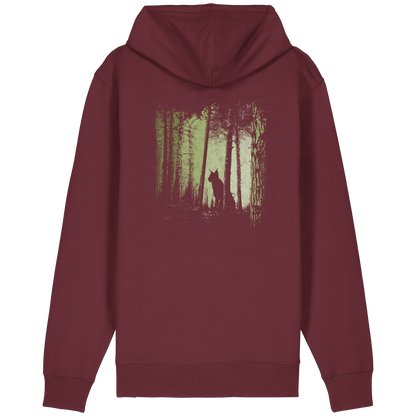 Luchs Wildkatze im Zwielicht Wald - Organic Relaxed Zipper