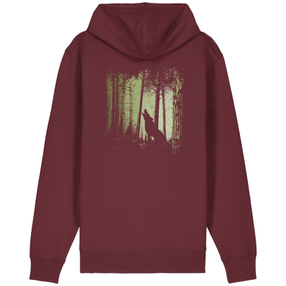 Einsamer Wolf im Zwielicht Wald  - Organic Relaxed Zipper