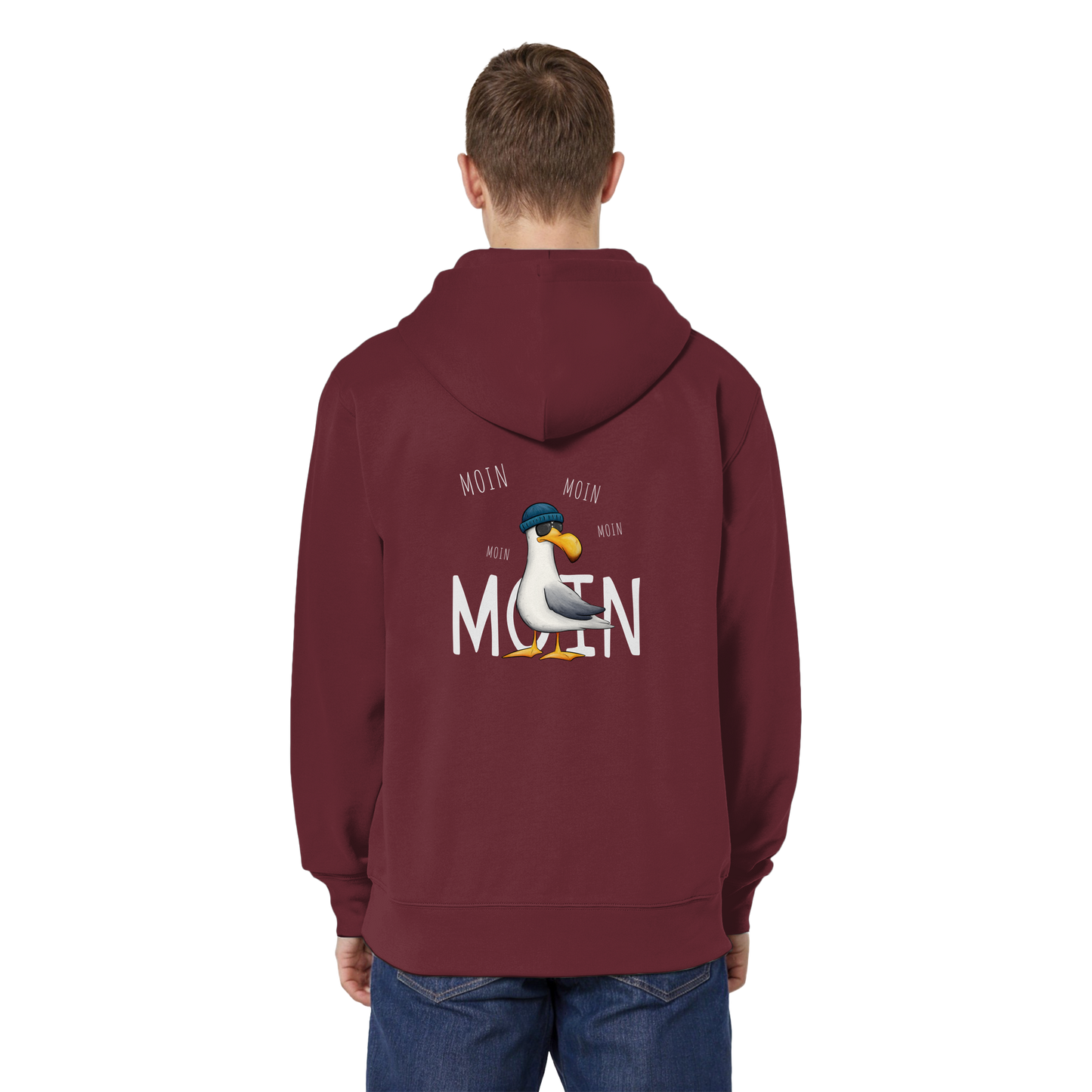 Moin Moin Lässige Hipster Möwe  - Organic Relaxed Zipper