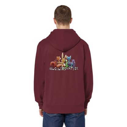 All Colors Matter! Regenbogen Tiere für Vielfalt - Organic Relaxed Zipper