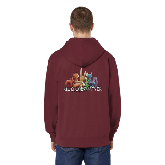 All Colors Matter! Regenbogen Tiere für Vielfalt - Organic Relaxed Zipper