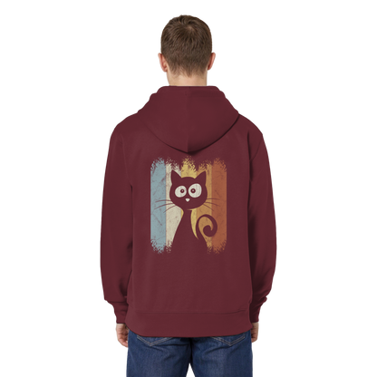 Retro Katze Silhouette - Organic Relaxed Zipper