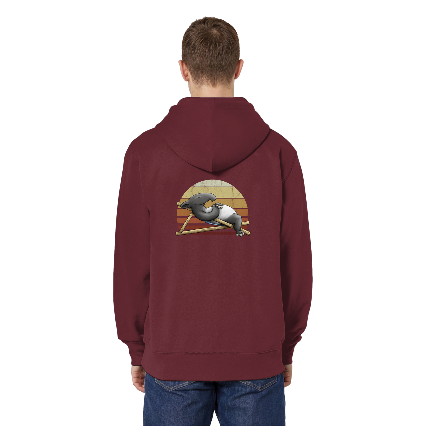 Lässiger Retro Sundown Tapir - Organic Relaxed Zipper