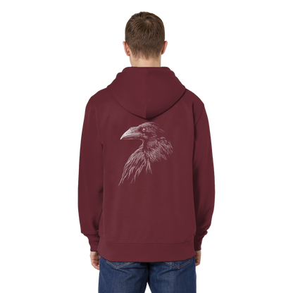 Kritzelkunst Rabe Krähe - Organic Relaxed Zipper