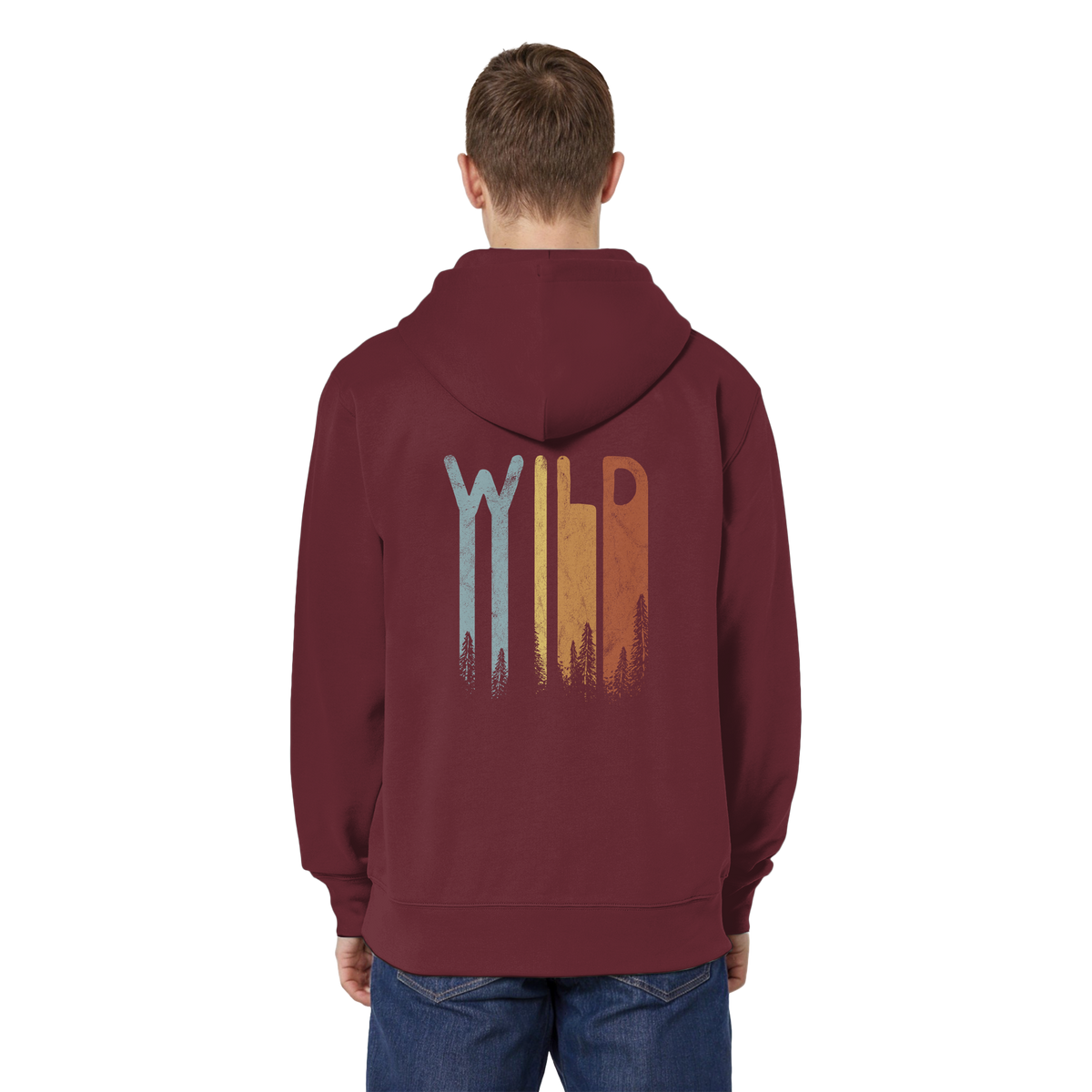 Wild Retro Schriftzug - Organic Relaxed Zipper