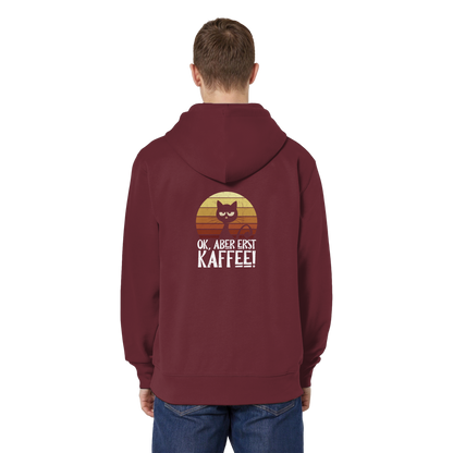 Ok, aber erst Kaffee | launische Katze - Organic Relaxed Zipper