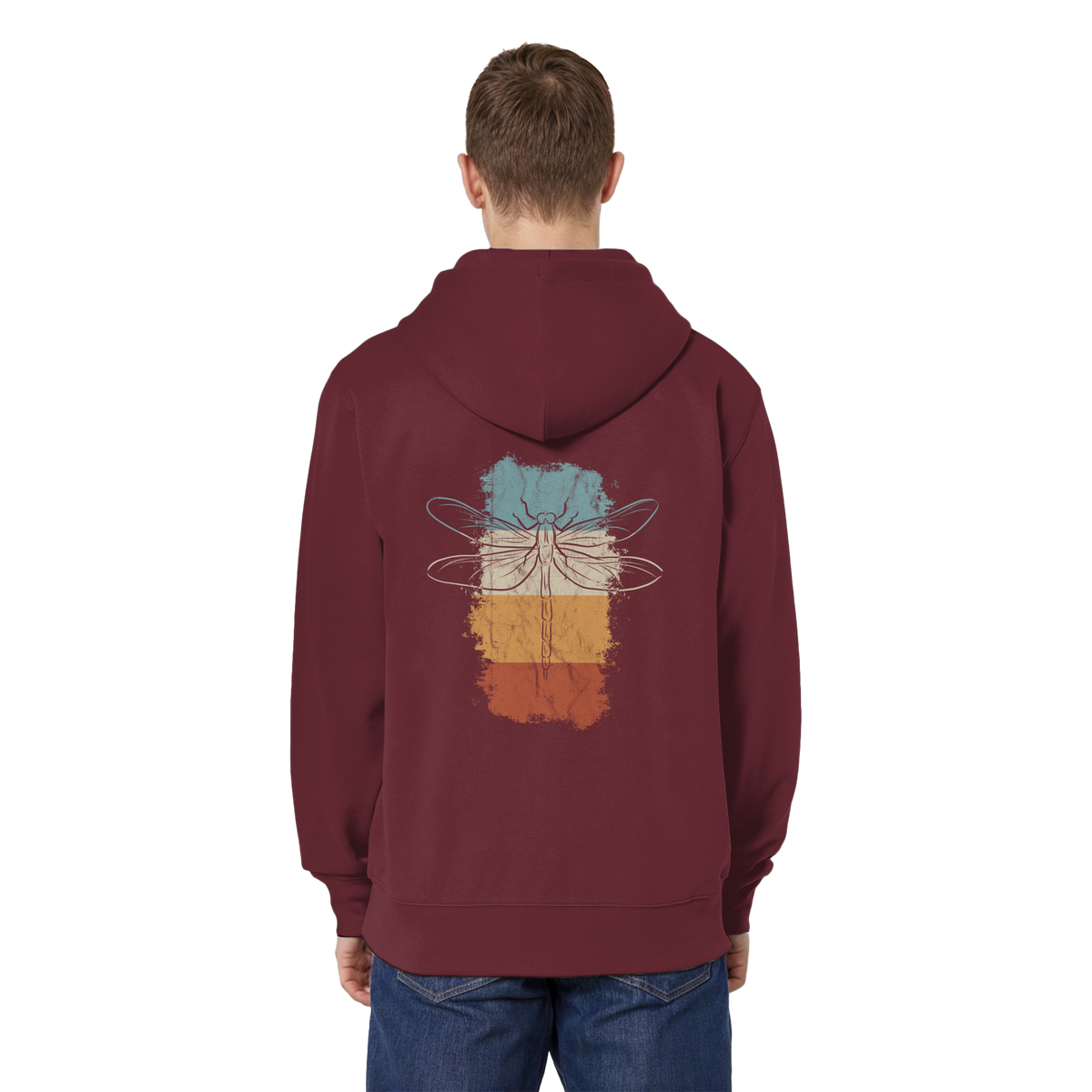 Retro Kunst Libelle | Vintage Dragonfly - Organic Relaxed Zipper