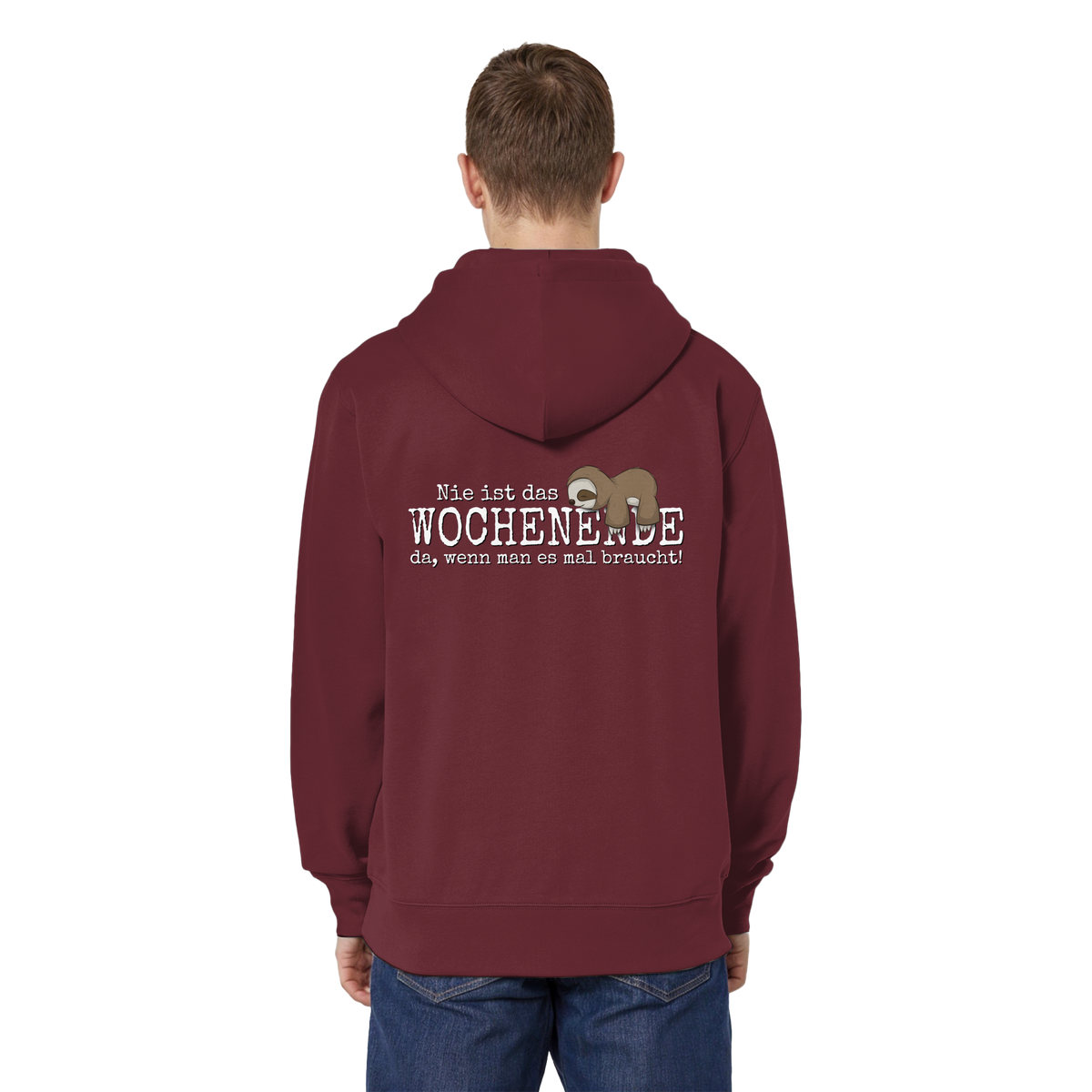 Kawaii Faultier Wochenende - Organic Relaxed Zipper