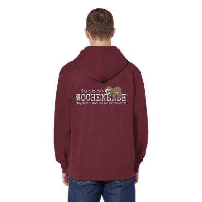 Kawaii Faultier Wochenende - Organic Relaxed Zipper