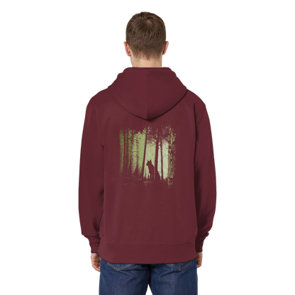 Luchs Wildkatze im Zwielicht Wald - Organic Relaxed Zipper