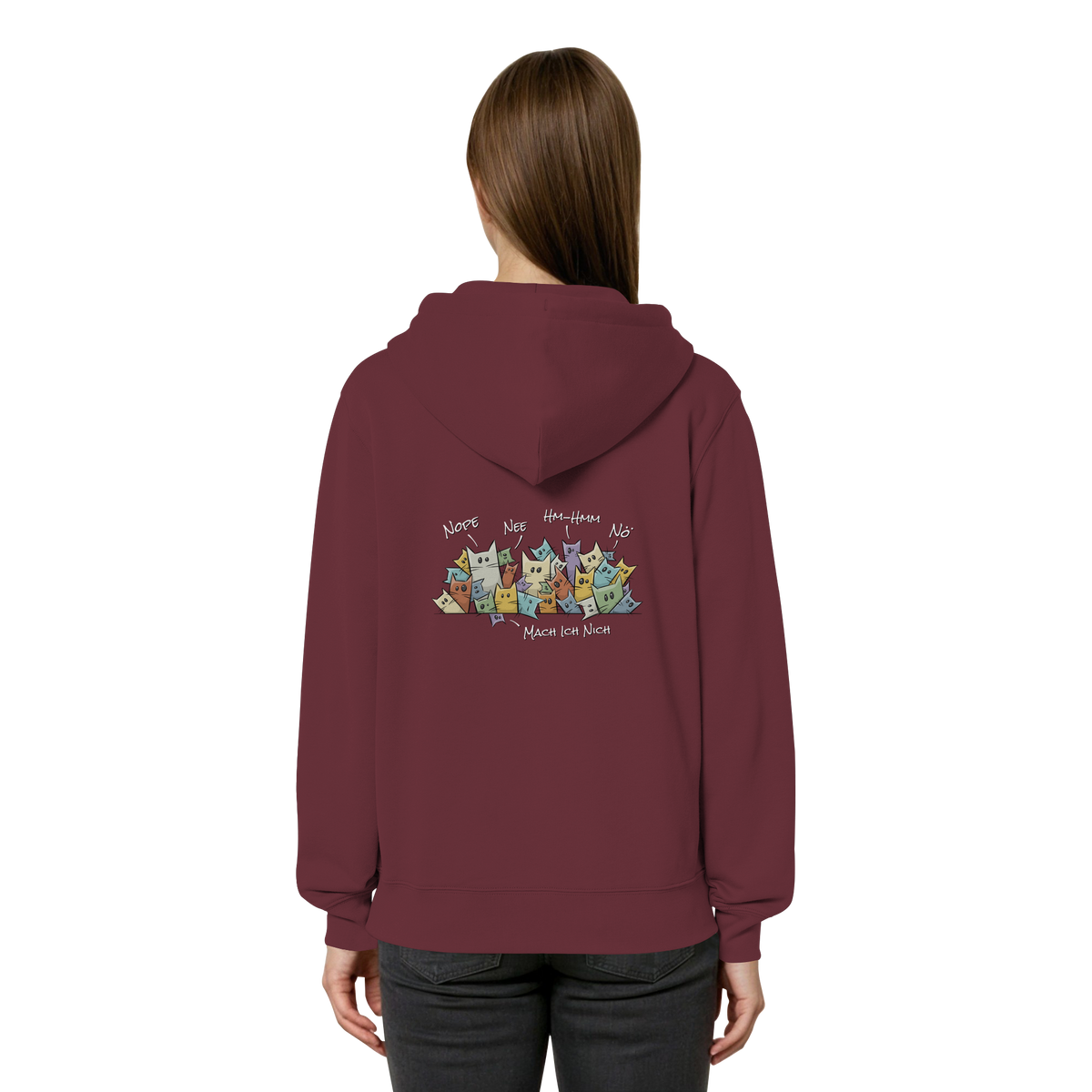 Nope, Nee, Nö Katzen - Organic Relaxed Zipper