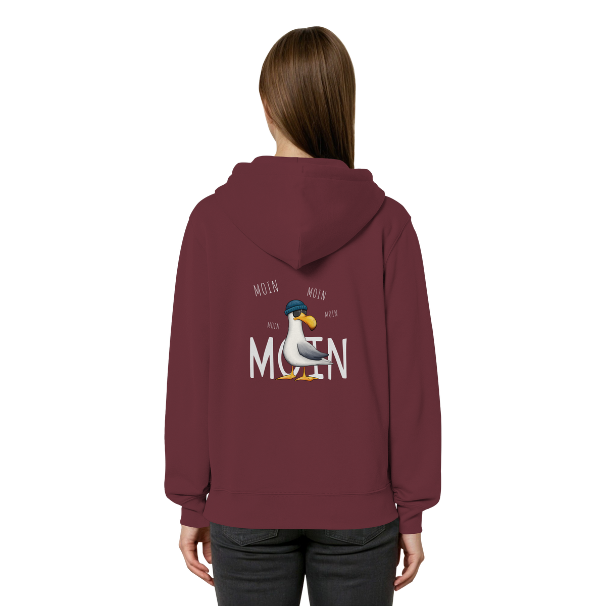 Moin Moin Lässige Hipster Möwe  - Organic Relaxed Zipper