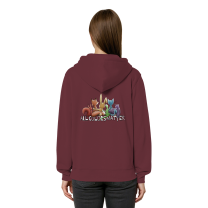 All Colors Matter! Regenbogen Tiere für Vielfalt - Organic Relaxed Zipper
