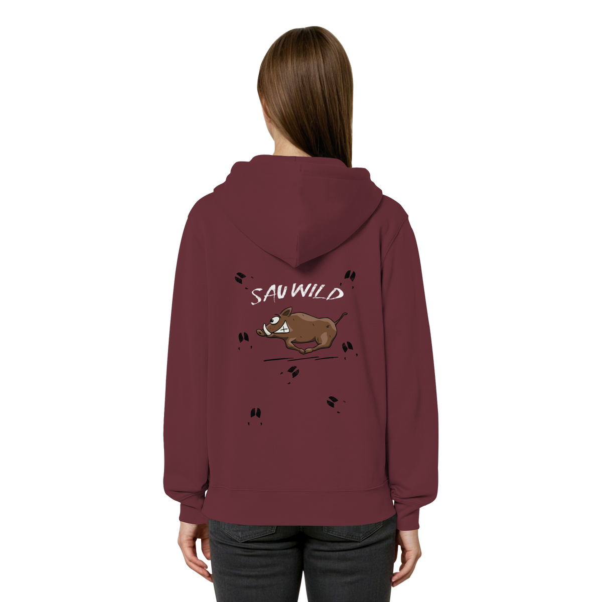 Sauwild wilde Sau | Wildschwein Keiler - Organic Relaxed Zipper