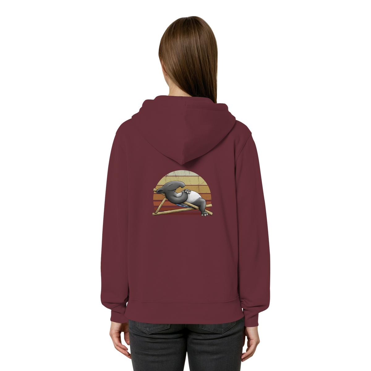 Lässiger Retro Sundown Tapir - Organic Relaxed Zipper