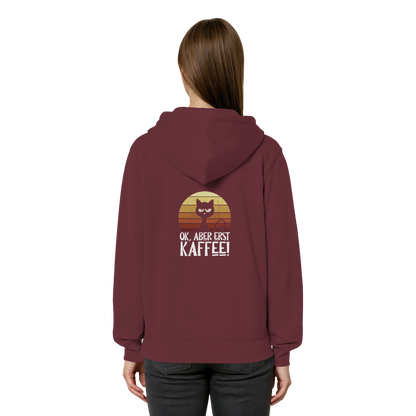 Ok, aber erst Kaffee | launische Katze - Organic Relaxed Zipper