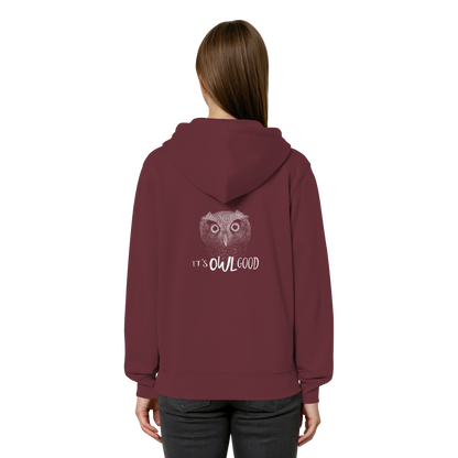 OWL Good | Kritzel-Kunst-Eule - Organic Relaxed Zipper