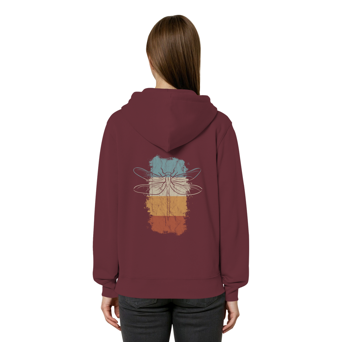 Retro Kunst Libelle | Vintage Dragonfly - Organic Relaxed Zipper