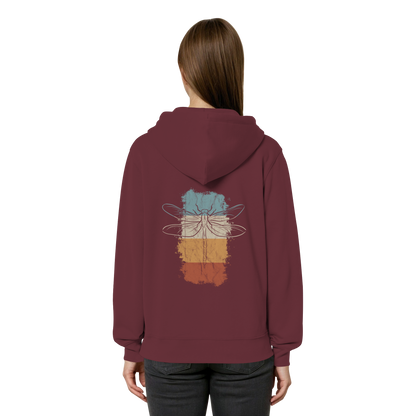 Retro Kunst Libelle | Vintage Dragonfly - Organic Relaxed Zipper