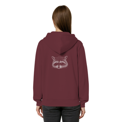 Waschbär Illustration Kritzelkunst - Organic Relaxed Zipper