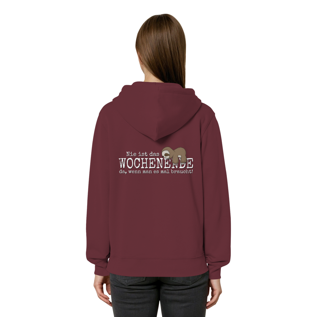 Kawaii Faultier Wochenende - Organic Relaxed Zipper