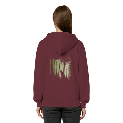 Luchs Wildkatze im Zwielicht Wald - Organic Relaxed Zipper