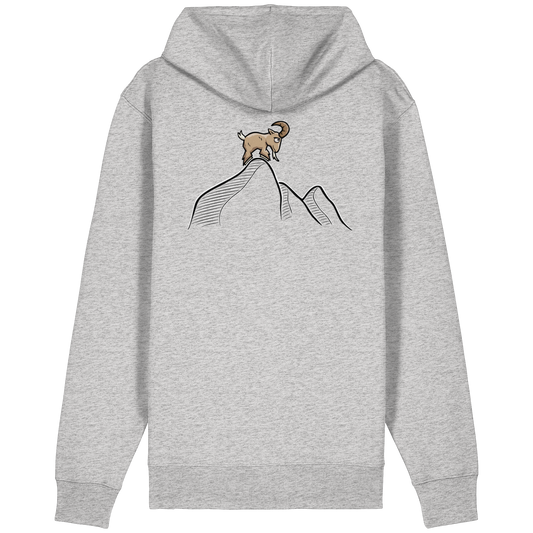 Ziegenbock in den Bergen - Organic Relaxed Zipper