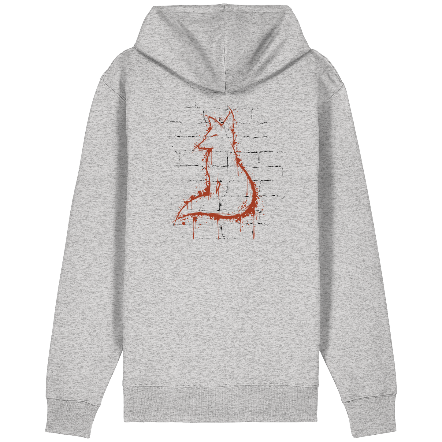 Street Art Fuchs Silhouette - Organic Relaxed Zipper