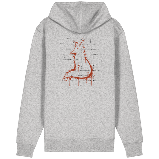Street Art Fuchs Silhouette - Organic Relaxed Zipper