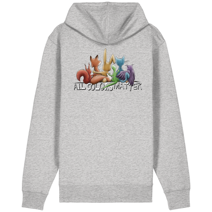 All Colors Matter! Regenbogen Tiere für Vielfalt - Organic Relaxed Zipper