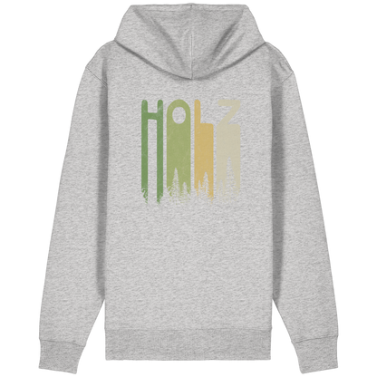 Holz Retro Wald Schriftzug - Organic Relaxed Zipper