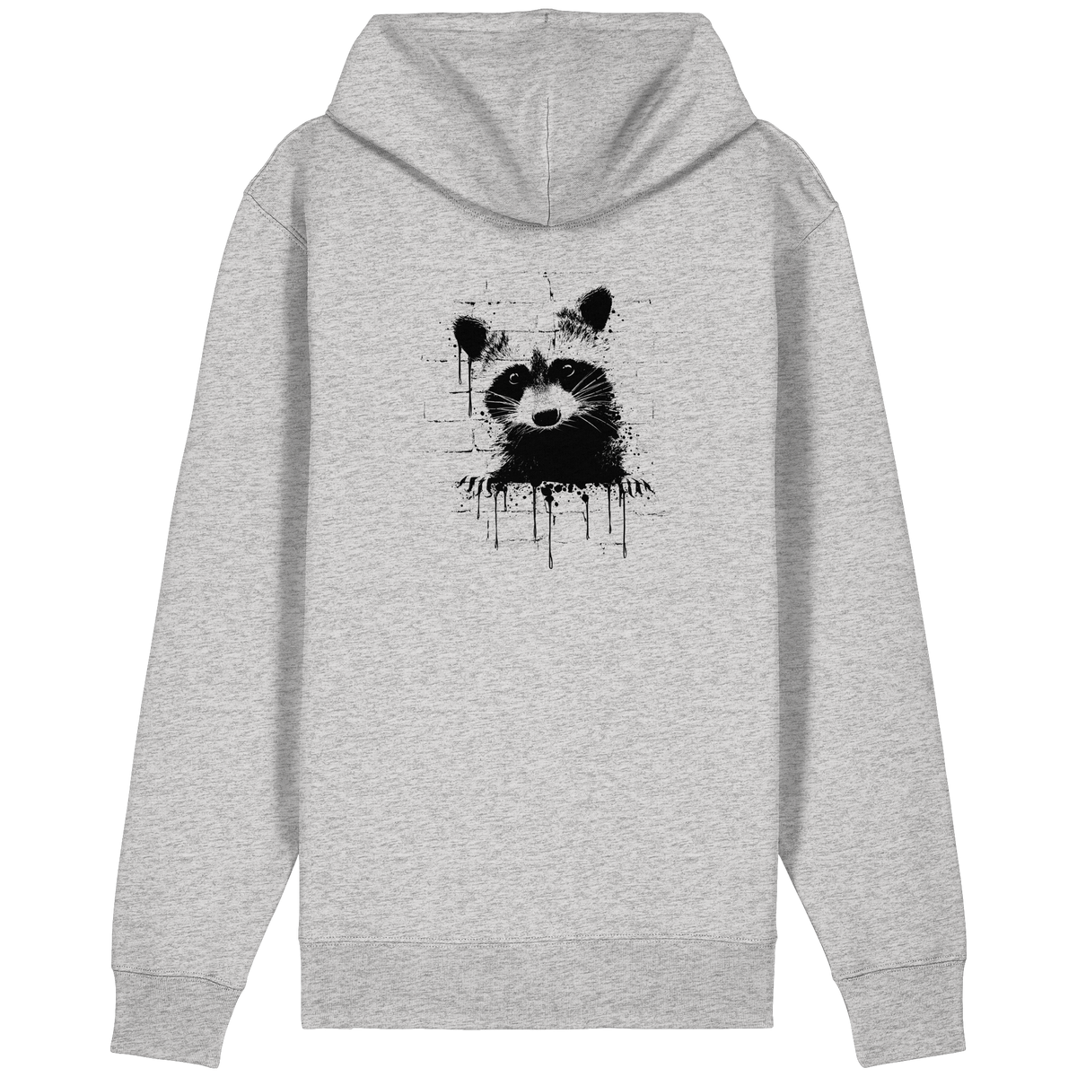 Funky Street Art Waschbär - Organic Relaxed Zipper