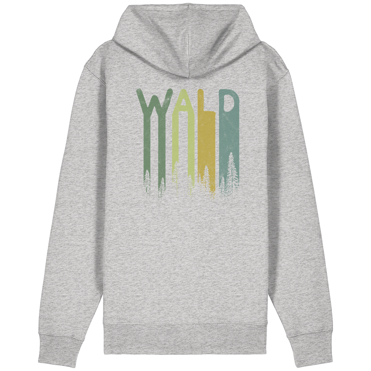 Wald Retro Forst Schriftzug - Organic Relaxed Zipper