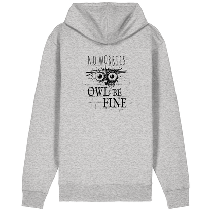 Owl Be Fine Street Art Eule - Organic Relaxed Zipper