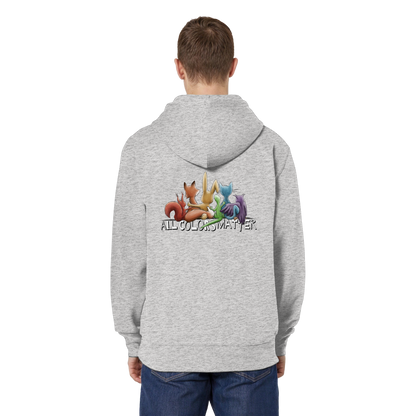 All Colors Matter! Regenbogen Tiere für Vielfalt - Organic Relaxed Zipper