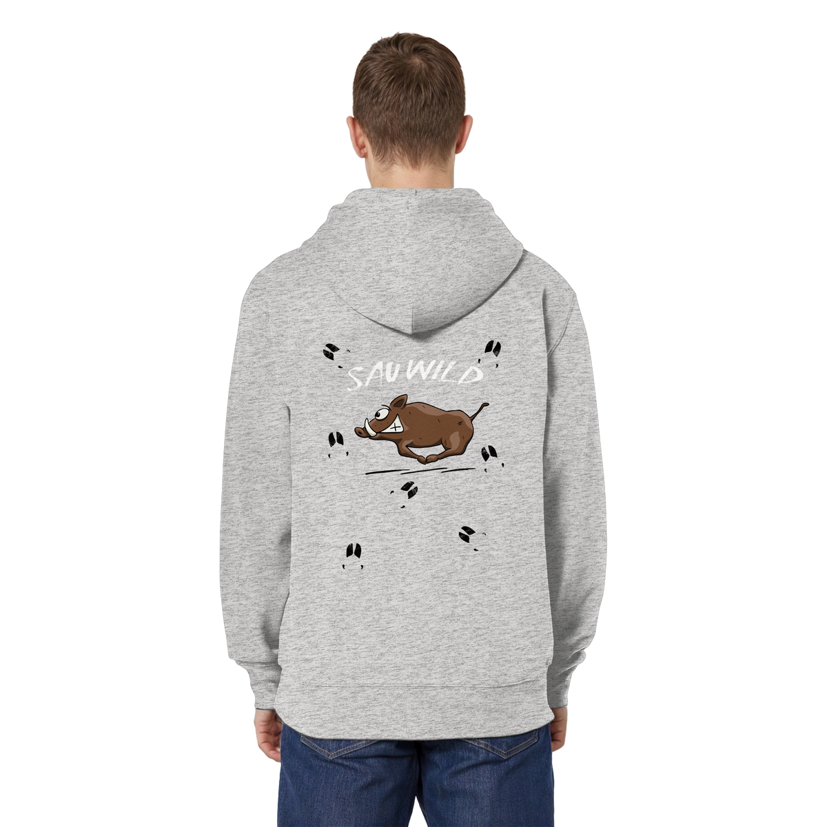 Sauwild wilde Sau | Wildschwein Keiler - Organic Relaxed Zipper