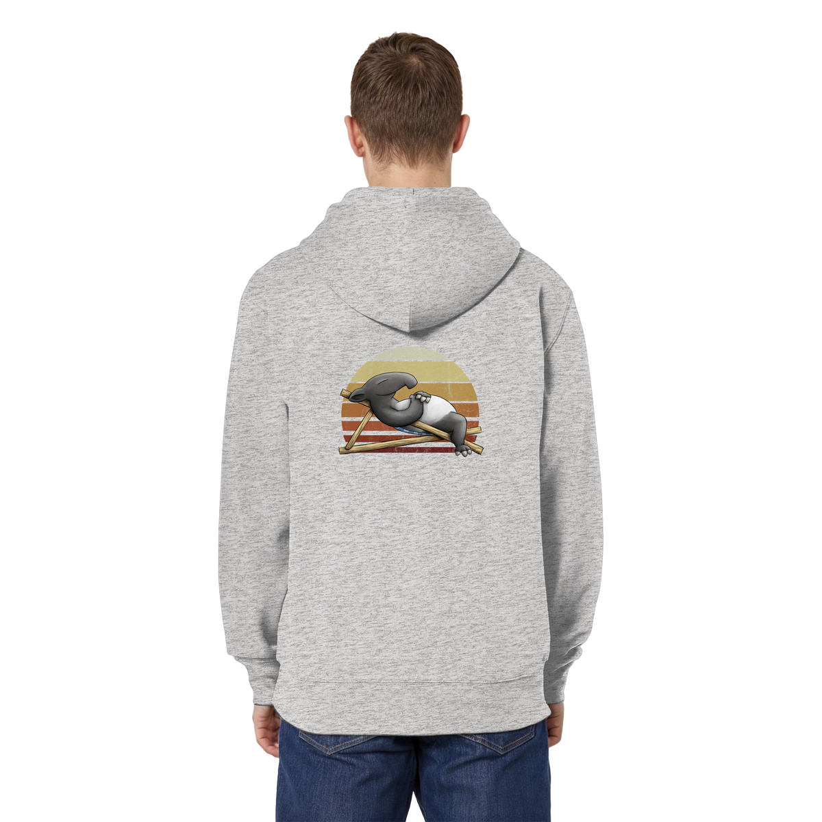 Lässiger Retro Sundown Tapir - Organic Relaxed Zipper