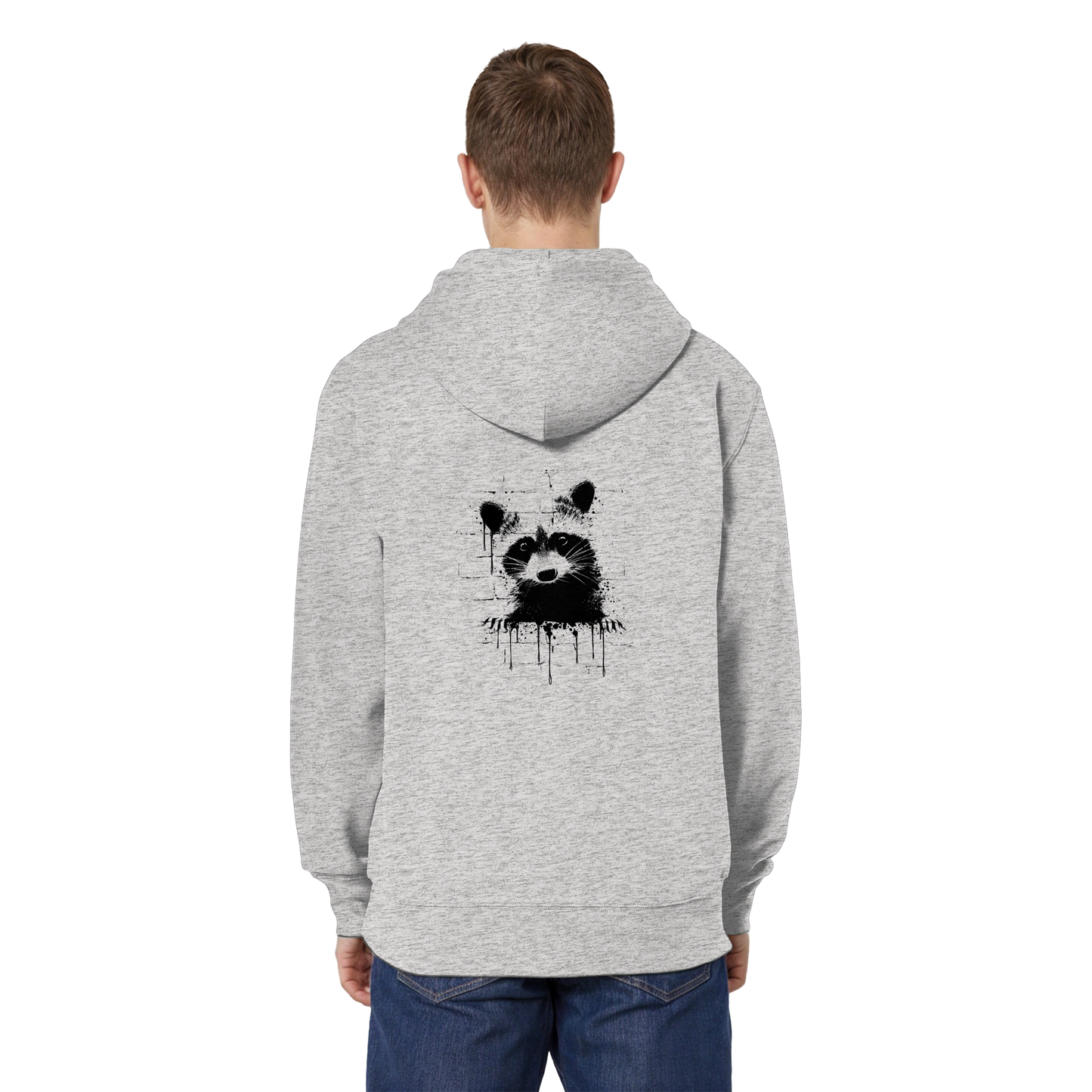 Funky Street Art Waschbär - Organic Relaxed Zipper