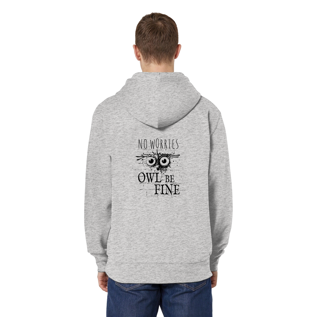 Owl Be Fine Street Art Eule - Organic Relaxed Zipper