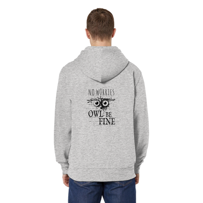 Owl Be Fine Street Art Eule - Organic Relaxed Zipper