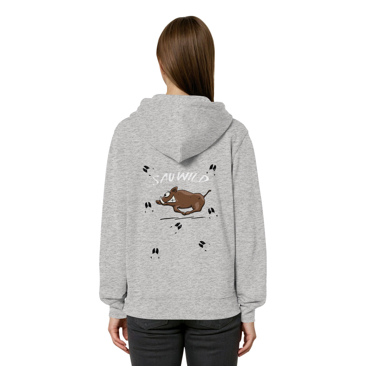 Sauwild wilde Sau | Wildschwein Keiler - Organic Relaxed Zipper