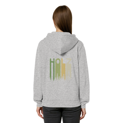 Holz Retro Wald Schriftzug - Organic Relaxed Zipper