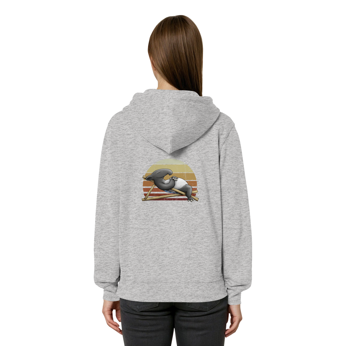 Lässiger Retro Sundown Tapir - Organic Relaxed Zipper