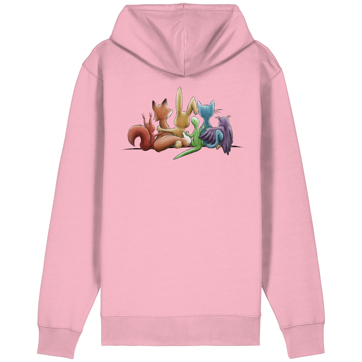 Regenbogen Tiere für Freundschaft, Toleranz und Vielfalt - Organic Relaxed Zipper